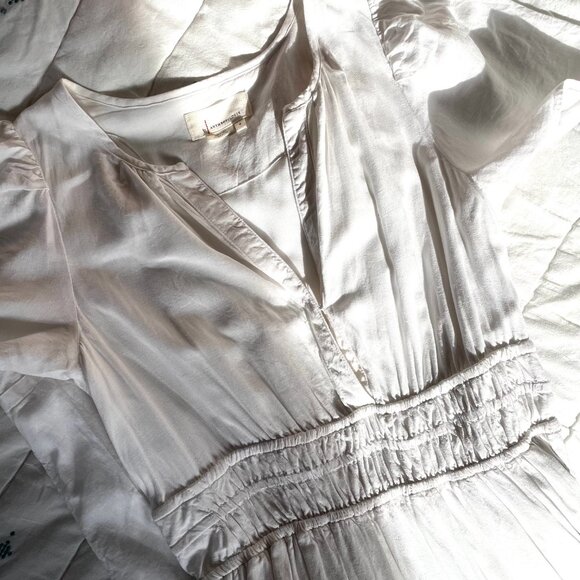 White Linen Anthropologie Somerset Maxi Dress - Picture 6 of 11